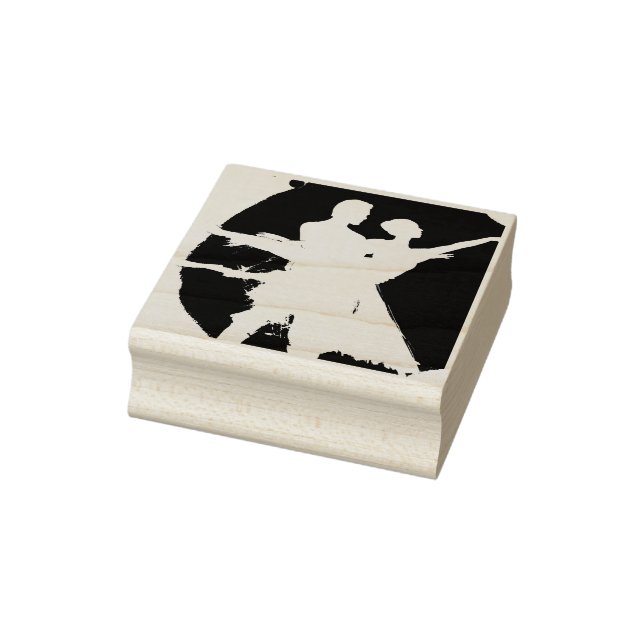 Tampons Encreurs Couple de ballet en noir et blanc (Tampon)