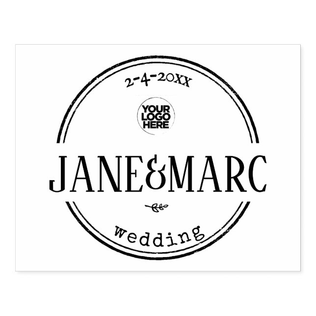 Tampons Encreurs Couple Nom Mariage Faveurs (Impression)