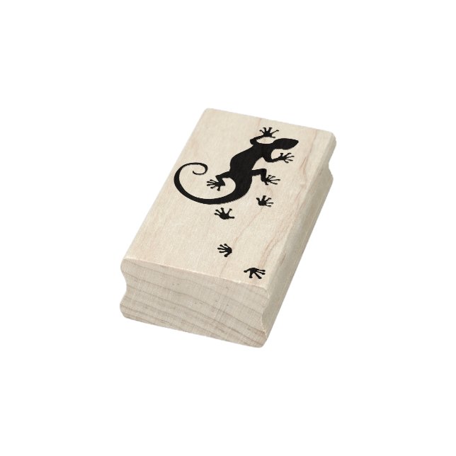 Tampons Encreurs Courir Gecko argent + votre backgr. & idées (Tampon)