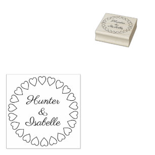 Tampons Encreurs Couronne de cercle de cœur moderne simple élégant 