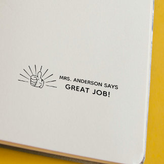 Tampons Encreurs Coutume Pouce Vers Le Haut Professeur Grand Travai