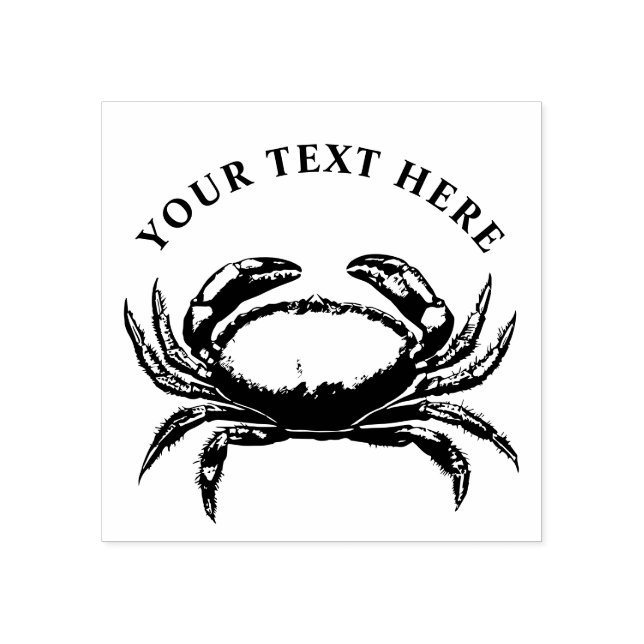 Tampons Encreurs Crabe de fruits de mer personnalisé (Impression)