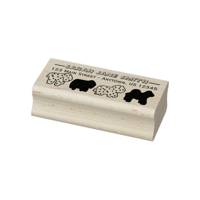 Tampons Encreurs Crackers animaux de cirque givré Adresse de cookie (Tampon)