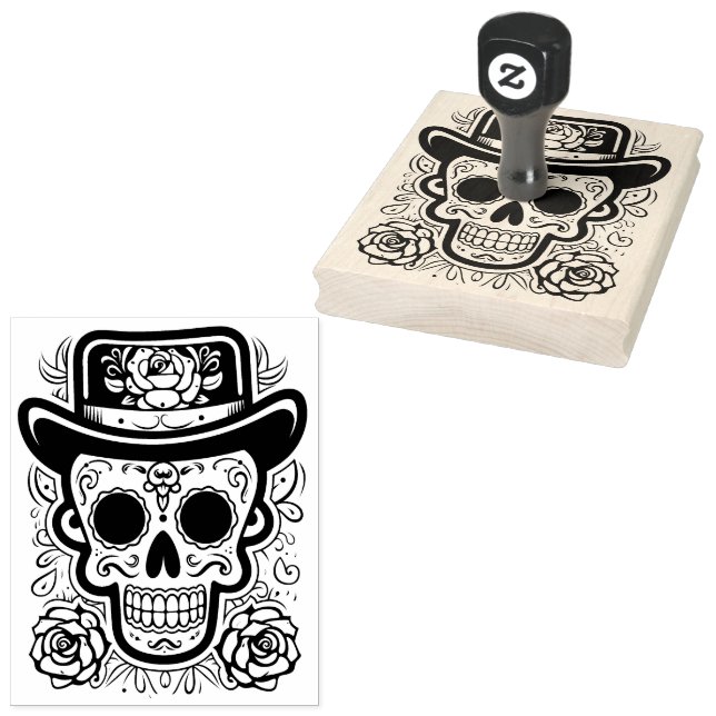 Tampons Encreurs Crâne à sucre 💀 Día de Muertos (Tamponné)