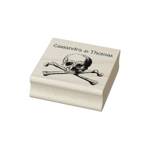 Tampons Encreurs Crâne de pirate gothique vintage et couple de tibi
