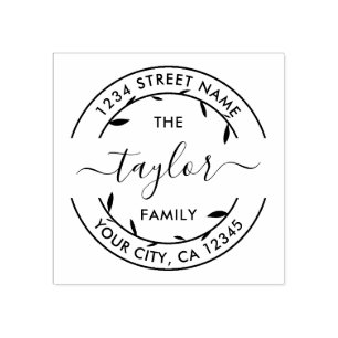 Tampons Encreurs Créer votre propre adresse de retour d'arrondi Nom