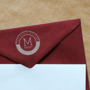 Tampons Encreurs Créez votre propre adresse de retour Monogramme pe