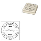 Créez votre propre adresse de retour ronde moderne