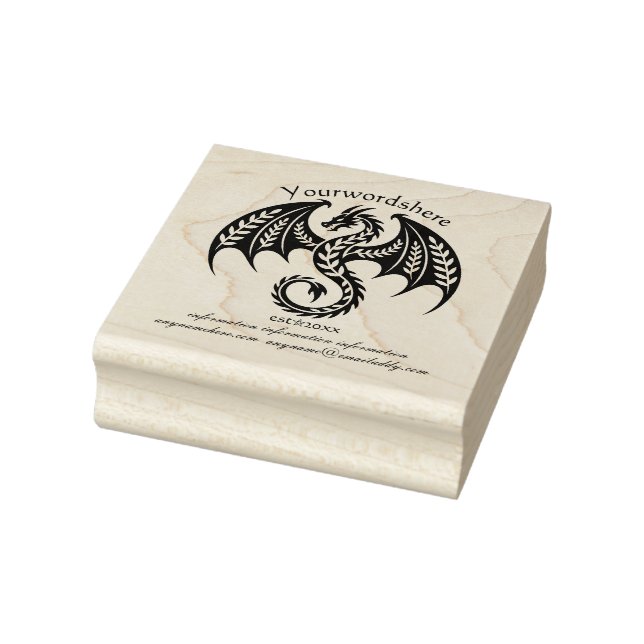 Tampons Encreurs Créez votre propre logo d'emblème de dragon de la  (Tampon)