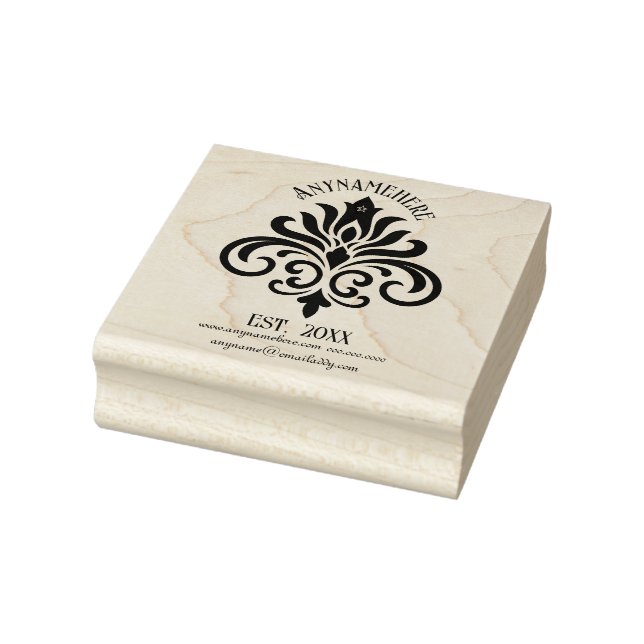 Tampons Encreurs Créez Votre Propre Logo Fleur De Calligraphie Élég (Tampon)
