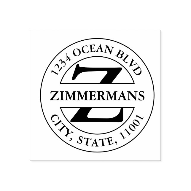 Tampons Encreurs Créez votre propre monogramme moderne en gras (Impression)