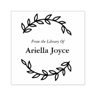 Tampons Encreurs Crevette Florale Du Livre De La Bibliothèque De L