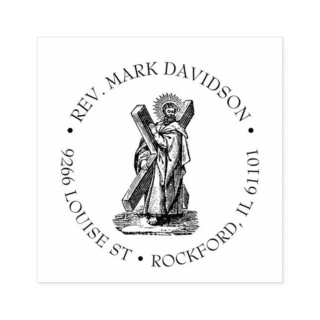 Tampons Encreurs Croix Saint André l'apôtre catholique (Impression)