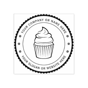 Tampons Encreurs CUPCAKE Logo d'entreprise personnalisé Timbre en