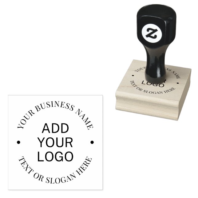 Tampons Encreurs Custom Modern Round Business Logo Promotional (Tamponné)
