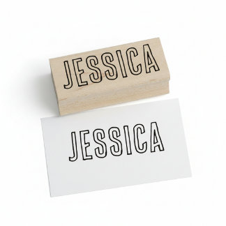 Tampons Encreurs Custom Name Wood Art Signature Stamp