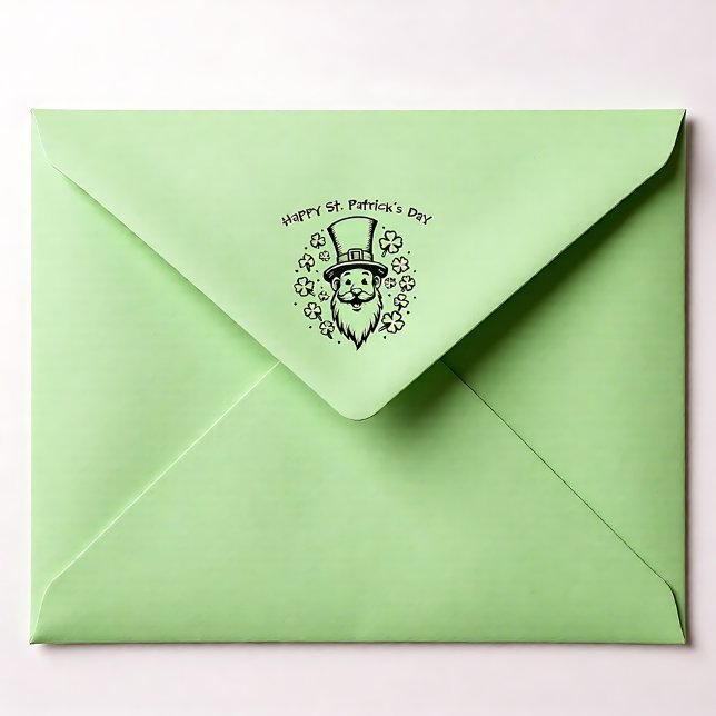 Tampons Encreurs Custom text, Leprechaun Pop (Custom text, Leprechaun Pop Rubber Stamp)