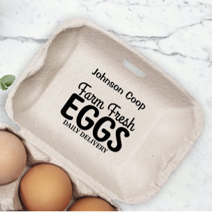 Tampons Encreurs Cute Chicken Farm Oeufs Frais Carton Ajouter le no