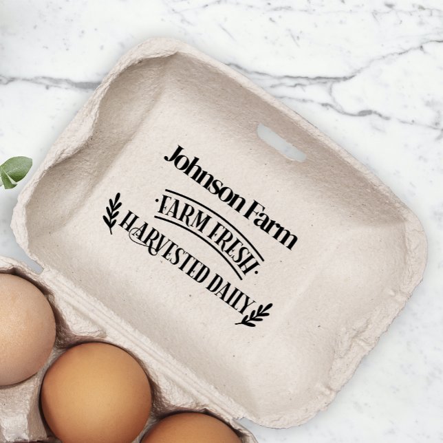 Tampons Encreurs Cute Chicken Farm Oeufs Frais Carton Ajouter le no (Créateur téléchargé)