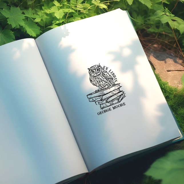 Tampons Encreurs Cute Ex Libris Owl Boite (Créateur téléchargé)