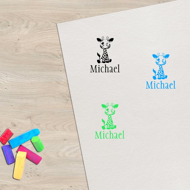 Tampons Encreurs Cute Giraffe Signature pour enfant (Créateur téléchargé)