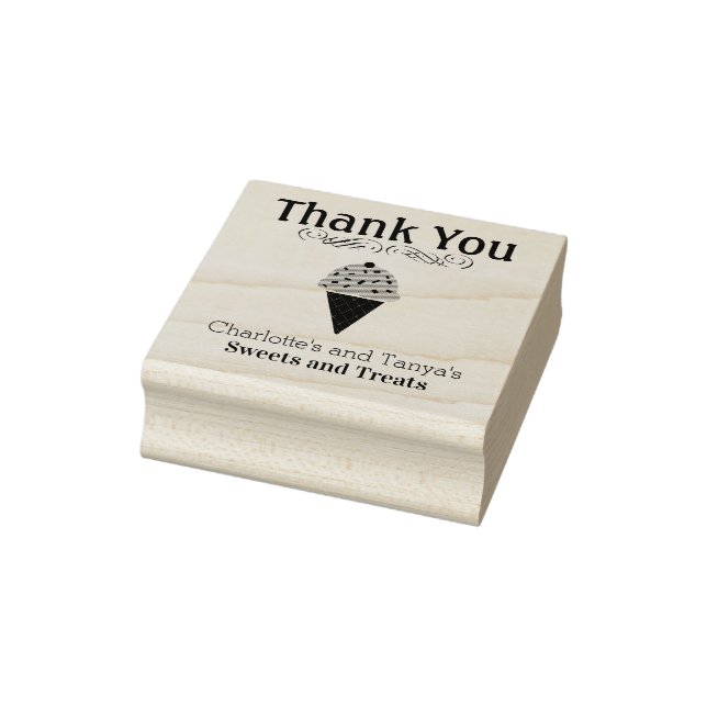 Tampons Encreurs Cute Ice Cream Cone Logo Merci Business (Tampon)