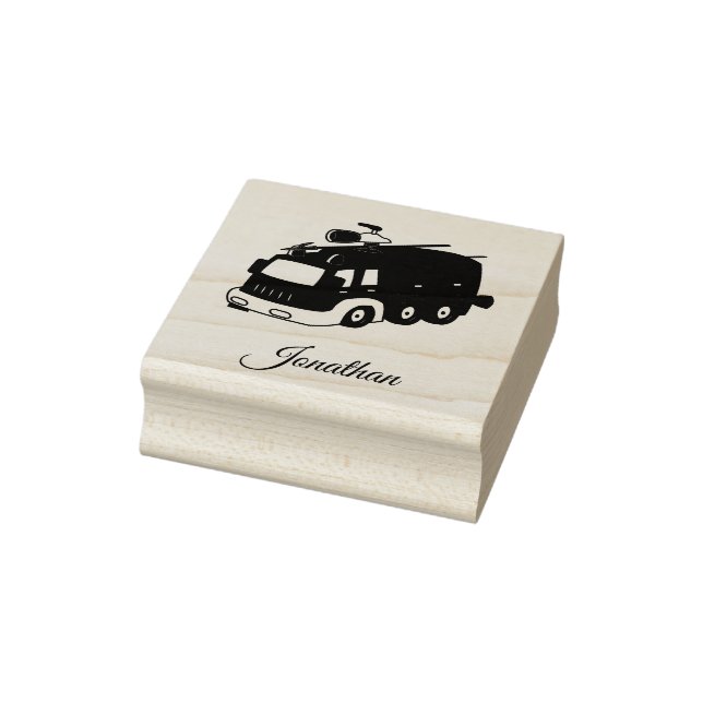 Tampons Encreurs Cute Nom Propre Camion Feu Personnalisé (Tampon)