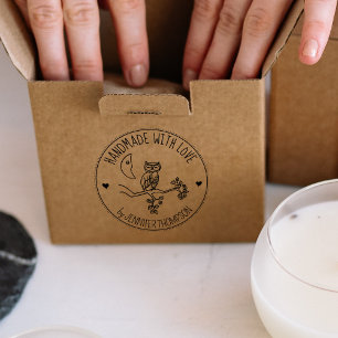 Tampons Encreurs Cute Owl sur mesure fait à la main avec amour,