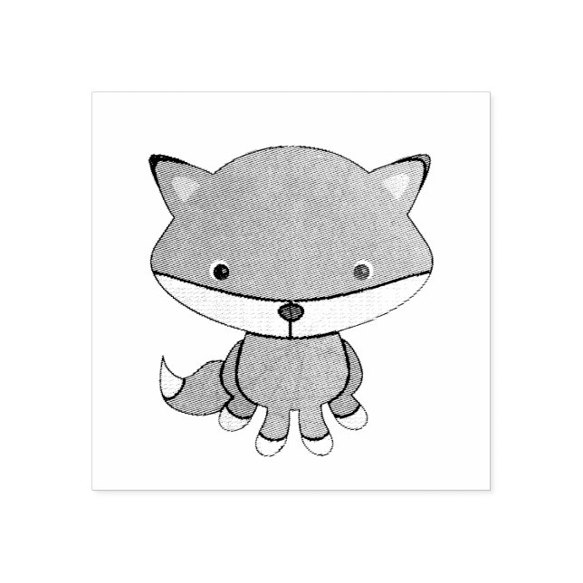 Tampons Encreurs Cute Petit Fox ferme animal (Impression)