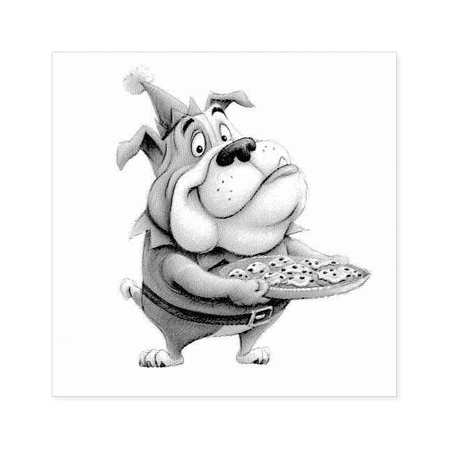 Tampons Encreurs Cute Puppy Christmas Cookies (Impression)