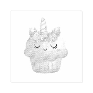 Tampons Encreurs Cute rose Cupcake Unicorn avec Rose