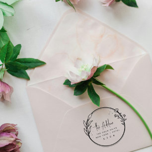 Tampons Encreurs Cute Rustic Laurel Folirel Circulaire de retour Ad