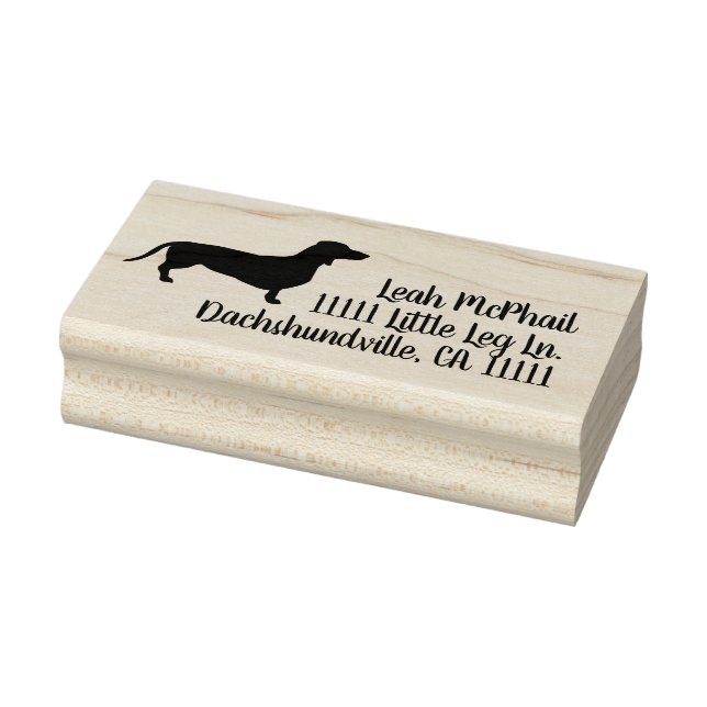 Tampons Encreurs Dachshund Adresse de retour (Tampon)