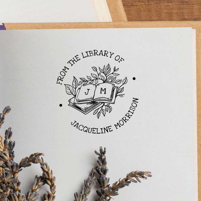 Tampons Encreurs De la bibliothèque de livre botanique ancien initi (Créateur téléchargé)