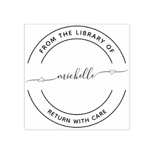 Tampons Encreurs De La Bibliothèque De Script Coeur Timbre En Caout
