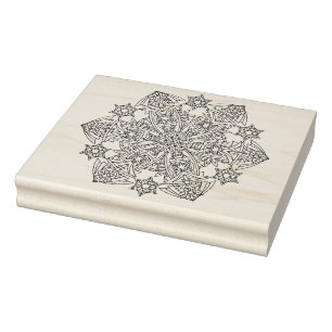 Tampons Encreurs Design de flocon de neige complexe Timbre en caout