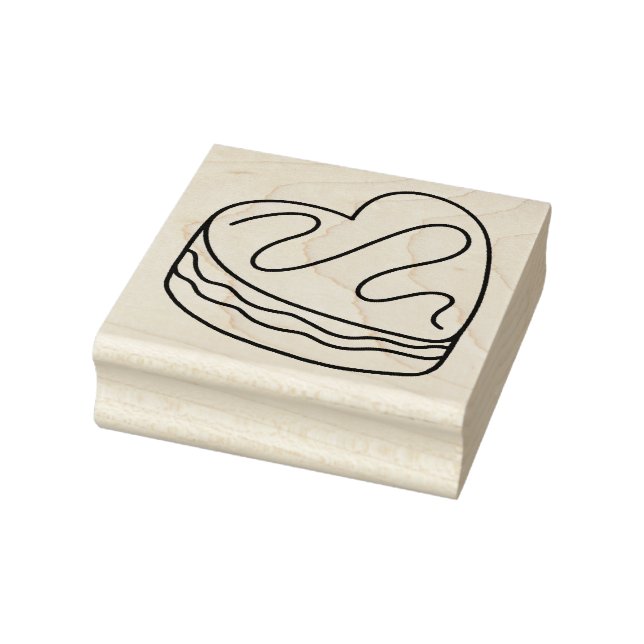 Tampons Encreurs Dessert De Gâteaux De Coeur (Tampon)