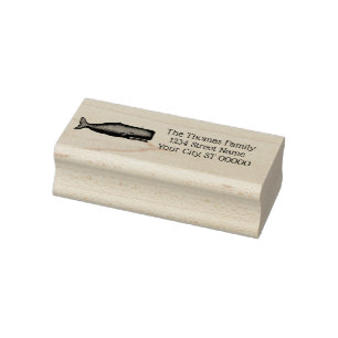 Tampons Encreurs Dessin de baleine du XIXe siècle de style vintage