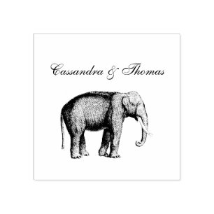 Tampons Encreurs Dessin d'éléphant vintage