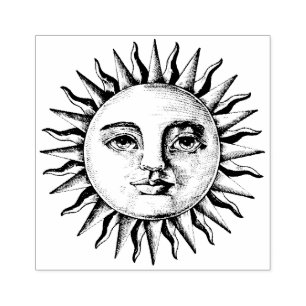 Tampons Encreurs Dessin vintage Sun Face