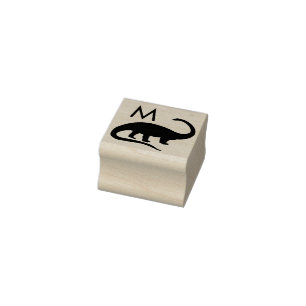 Tampons Encreurs Dinosaure Brontosaurus Cute Monogramme initial de