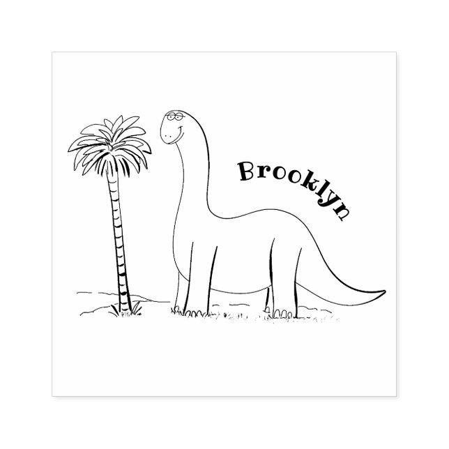 Tampons Encreurs Dinosaure de brontosaurus vert doux (Impression)
