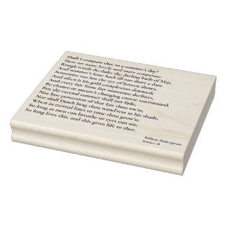 Tampons Encreurs Dois-je te comparer à un jour d'été ? sonnet 18