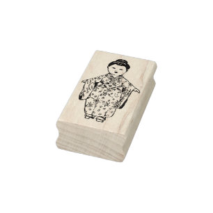 Tampons Encreurs Dollar de fille japonaise Vintage