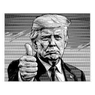 TAMPONS ENCREURS DONALD TRUMP POUCES EN HAUT GRAND TAMPO NCAOUTCHOU