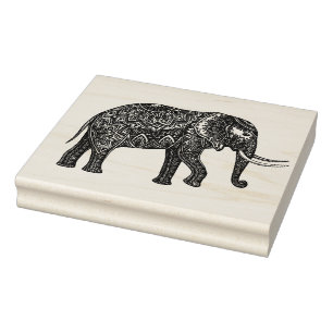 Tampons Encreurs Doodle d'éléphant d'Imaginaire stylisé