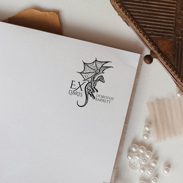 Tampons Encreurs Dragon Fantastique, Ex Libris Personnalisé de Livr (Créateur téléchargé)