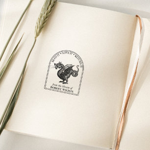 Tampons Encreurs Dragon Vintage Moderne Personnalisé De La Biblioth