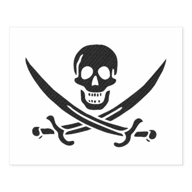 Tampons Encreurs Drapeau de crâne obsidien Drapeau de pirate Calico (Impression)