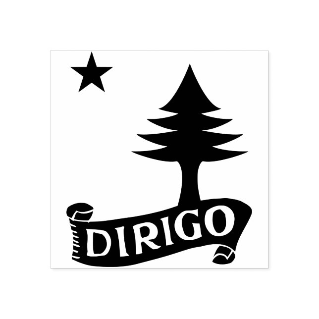 Tampons Encreurs Drapeau Dirigo/1901 Maine (Impression)